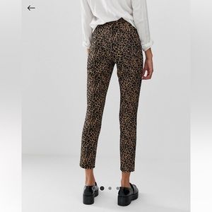 ASOS design leopard pull on skin pants
